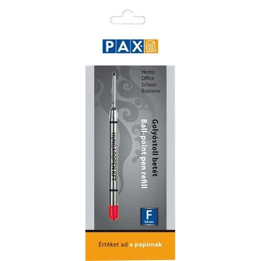 Náplň do guľôčkového pera, 0,8 mm, PAX, červená
