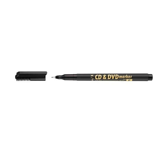 Permanentný popisovač na CD/DVD, 0,5 mm, ICO, čierny