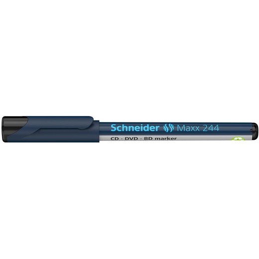 Permanentný popisovač na CD/DVD, 0,7 mm, SCHNEIDER "244", čierny
