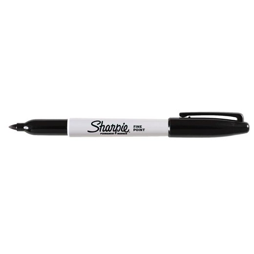Permanentný popisovač, 1 mm, kužeľový, SHARPIE "Fine Point", čierny