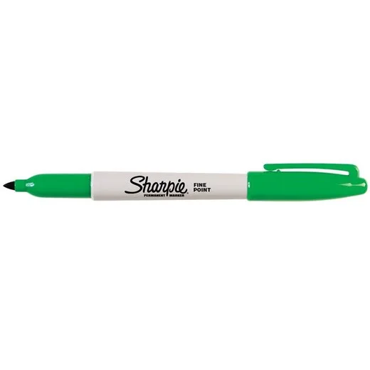 Permanentný popisovač, 1 mm, kužeľový, SHARPIE "Fine Point", zelený