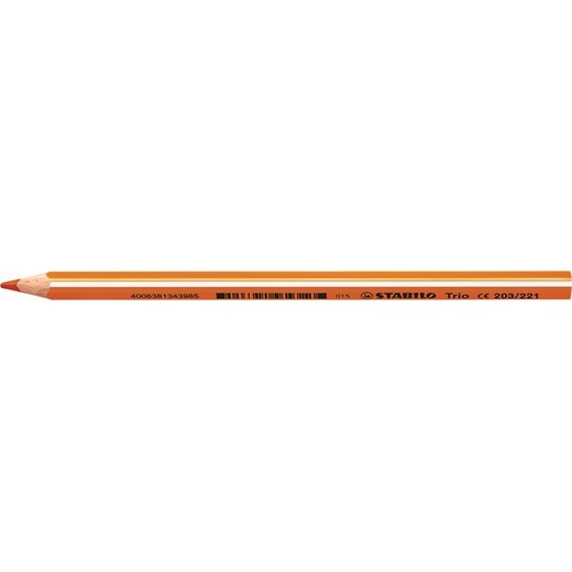 Farebné ceruzky, trojhranné, hrubé, STABILO "Trio thick", oranžová