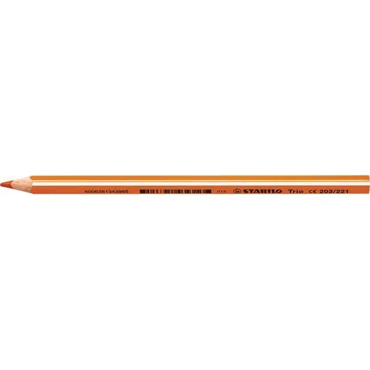 Farebné ceruzky, trojhranné, hrubé, STABILO "Trio thick", oranžová
