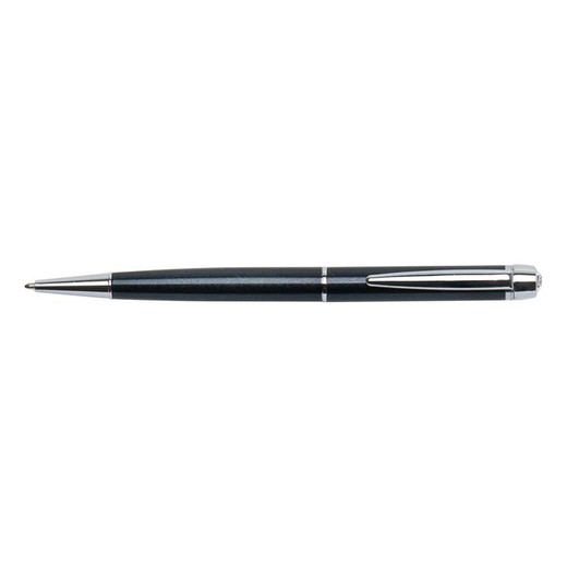 Guľôčkové pero, Crystlas from SWAROVSKI®, s bielym krištáľom, ART CRYSTELLA "Lille Pen", čierna