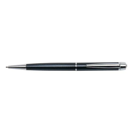 Guľôčkové pero, Crystlas from SWAROVSKI®, s bielym krištáľom, ART CRYSTELLA "Lille Pen", čierna