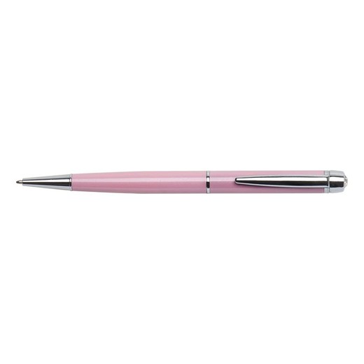 Guľôčkové pero, Crystals from SWAROVSKI®, s bielym krištáľom, ART CRYSTELLA "Lille Pen", ružová