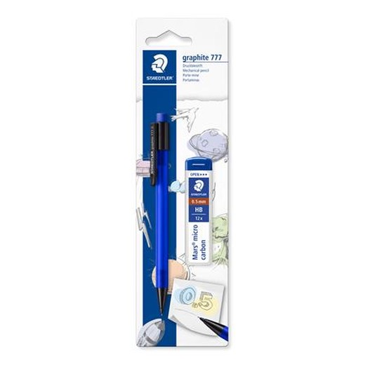 Mikroceruzka a grafitová tuha, 0,5 mm, STAEDTLER "Graphite 777", mix farieb