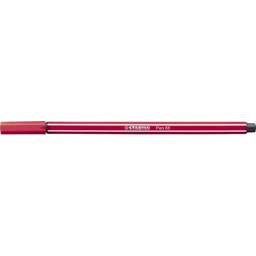 Popisovač, 1 mm, STABILO "Pen 68", tmavočervený