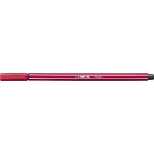 Popisovač, 1 mm, STABILO "Pen 68", tmavočervený