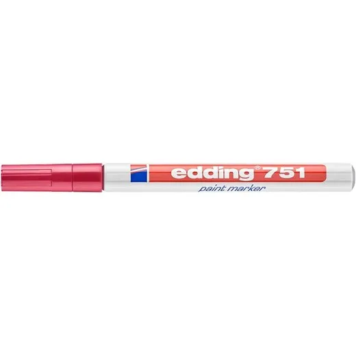 Lakový popisovač, 1-2 mm, EDDING "751", červený