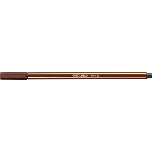 Popisovač, 1 mm, STABILO "Pen 68", hnedý