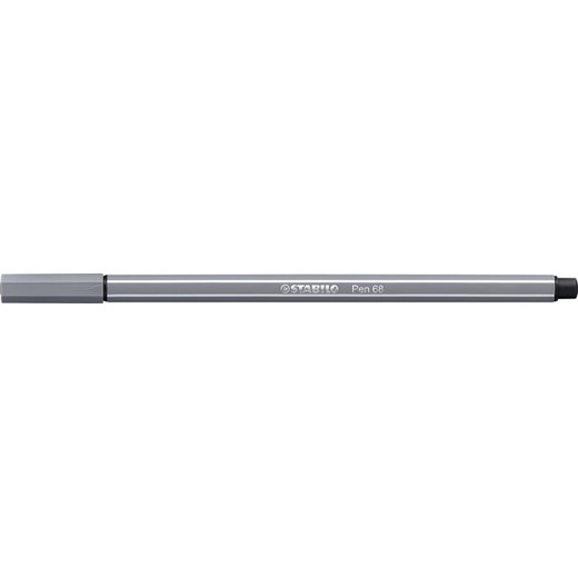 Popisovač, 1 mm, STABILO "Pen 68", tmavosivý