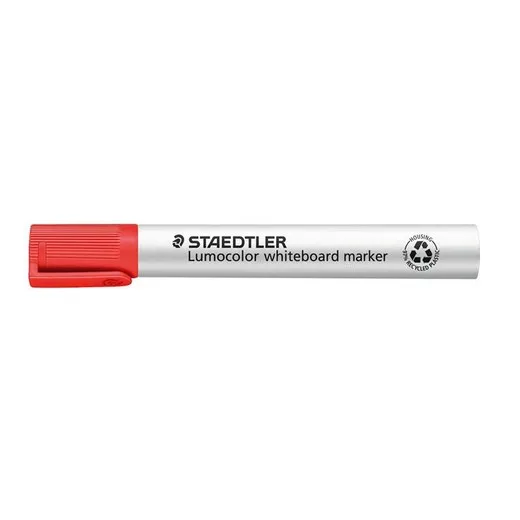 Popisovač na tabule a flipchartové tabule, zrezaný hrot, STAEDTLER "Lumocolor 351 B", červený