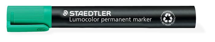 Permanentný popisovač, 2 mm, kužeľový hrot, STAEDTLER "Lumocolor 352", zelený