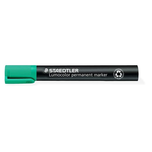 Permanentný popisovač, 2 mm, kužeľový hrot, STAEDTLER "Lumocolor 352", zelený