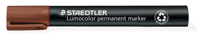 Permanentný popisovač, 2 mm, kužeľový hrot, STAEDTLER "Lumocolor 352", hnedý