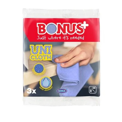 Čistiaca utierka, univerzálna, 3 ks "Bonus Premium Line"