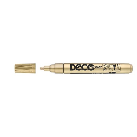 Lakový popisovač, 2-4 mm, ICO "Decomarker", zlatý