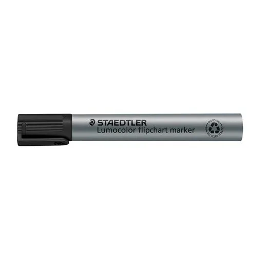 Popisovač na flipchartové tabule, 2 mm, kužeľový hrot, STAEDTLER "Lumocolor 356", čierny
