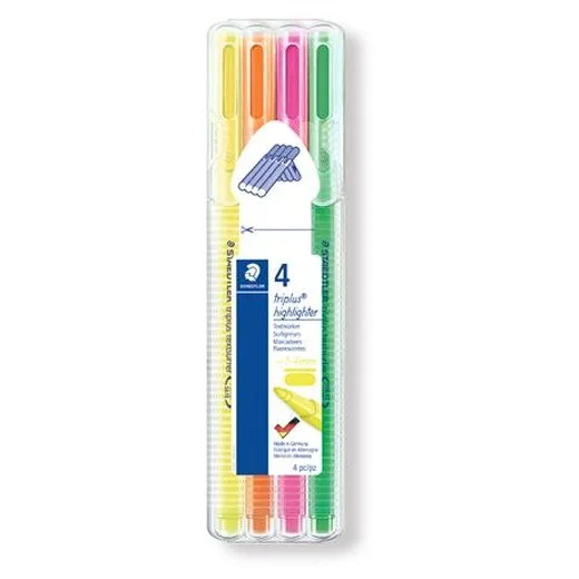 Zvýrazňovač, sada, 1-4 mm, STAEDTLER "Triplus 362", 4 rôzne farby
