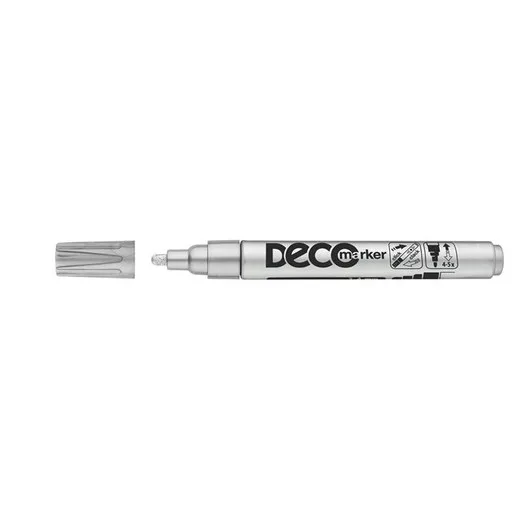 Lakový popisovač, 2-4 mm, ICO "Decomarker", strieborný