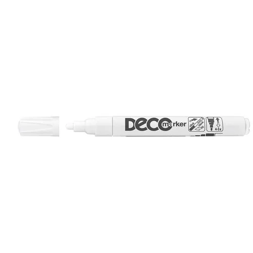 Lakový popisovač, 2-4 mm, ICO "Decomarker", biely