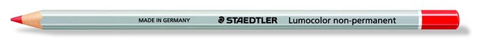 Farebná ceruzka, šesťhranná, na všetky povrchy, nepermanentná (omnichrom), STAEDTLER "Lumocolor 108", červená