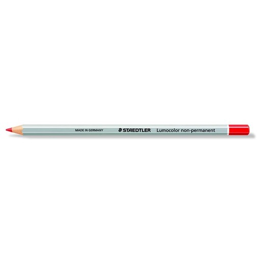Farebná ceruzka, šesťhranná, na všetky povrchy, nepermanentná (omnichrom), STAEDTLER "Lumocolor 108", červená