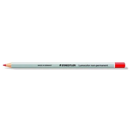 Farebná ceruzka, šesťhranná, na všetky povrchy, nepermanentná (omnichrom), STAEDTLER "Lumocolor 108", červená