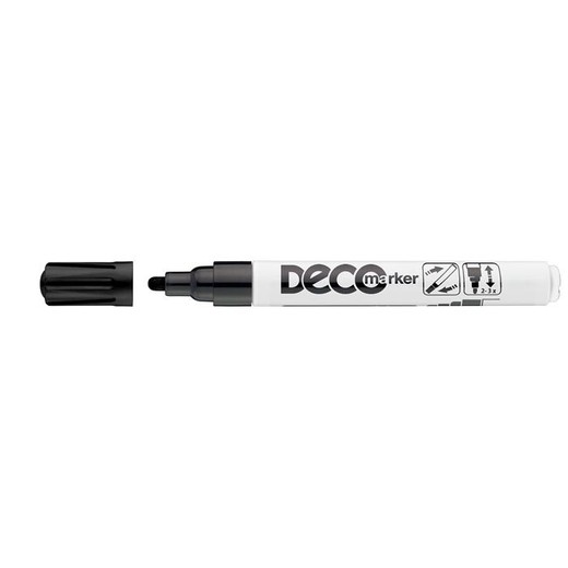 Lakový popisovač, 2-4 mm, ICO "Decomarker", čierny