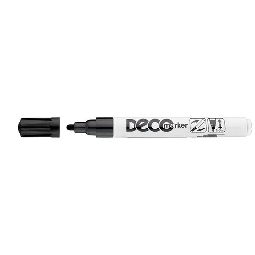 Lakový popisovač, 2-4 mm, ICO "Decomarker", čierny