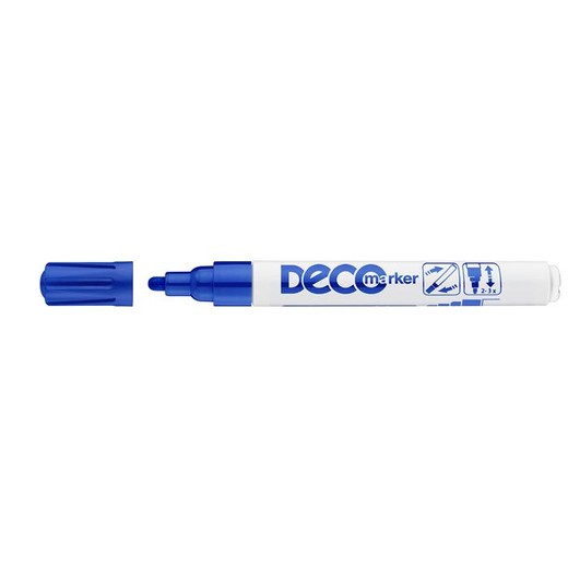 Lakový popisovač, 2-4 mm, ICO "Decomarker", modrý