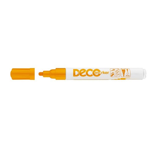 Lakový popisovač, 2-4 mm, ICO "Decomarker", oranžový