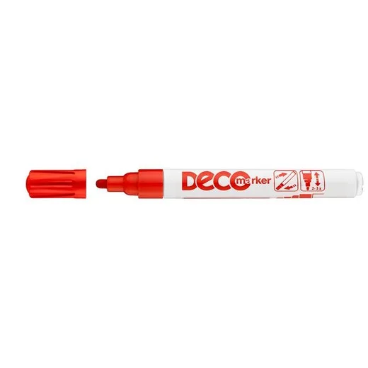 Lakový popisovač, 2-4 mm, ICO "Decomarker", červený