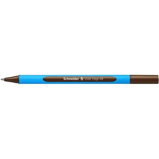 Guľôčkové pero, 0,7 mm, s vrchnákom, SCHNEIDER "Slider Edge XB", hnedé