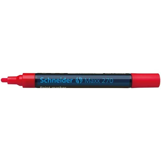 Lakový popisovač, 1-3 mm, SCHNEIDER "Maxx 270", červený