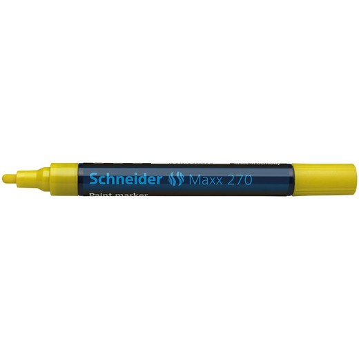 Lakový popisovač, 1-3 mm, SCHNEIDER "Maxx 270", žltý