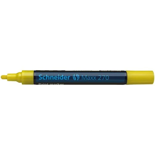 Lakový popisovač, 1-3 mm, SCHNEIDER "Maxx 270", žltý