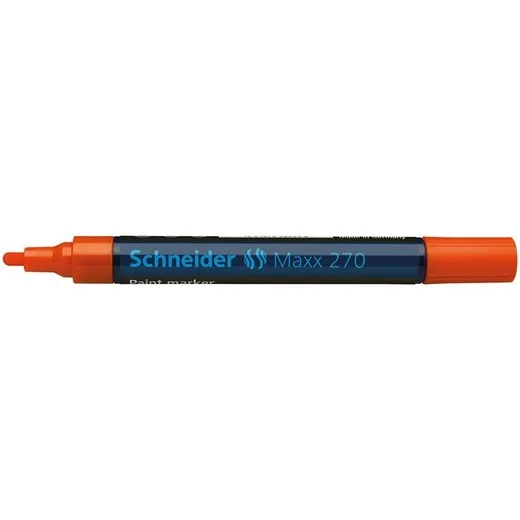 Lakový popisovač, 1-3 mm, SCHNEIDER "Maxx 270", oranžový