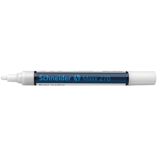 Lakový popisovač, 1-3 mm, SCHNEIDER "Maxx 270", biely