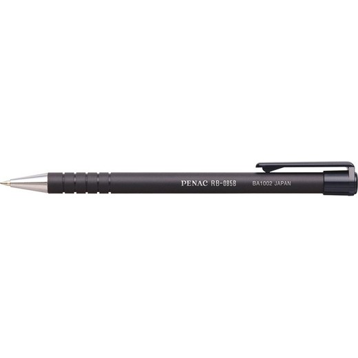 Guľôčkové pero, 0,7 mm, stláčací mechanizmus, PENAC "RB-085B", čierne