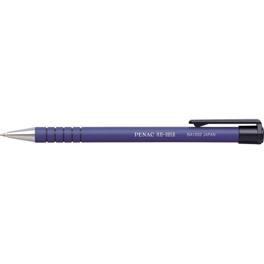 Guľôčkové pero, 0,7 mm, stláčací mechanizmus, PENAC "RB-085B", modré