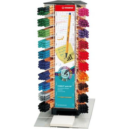 Liner, displej, 0,4 mm, STABILO "Point 88", 20 rôznych farieb