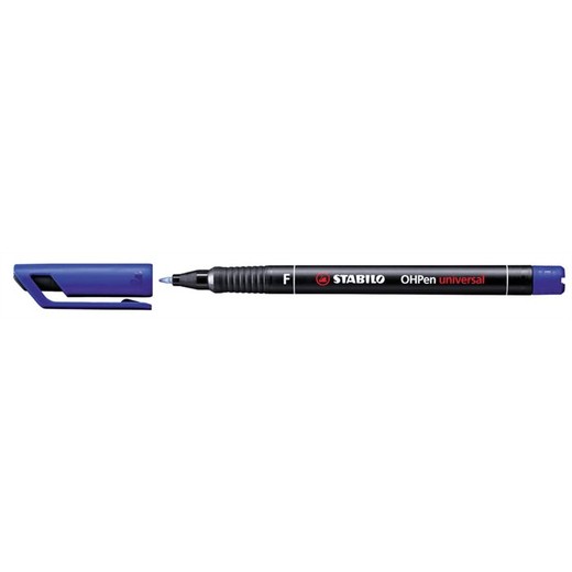 Permanentný popisovač, 0,7 mm, STABILO "OHPen F", modrý