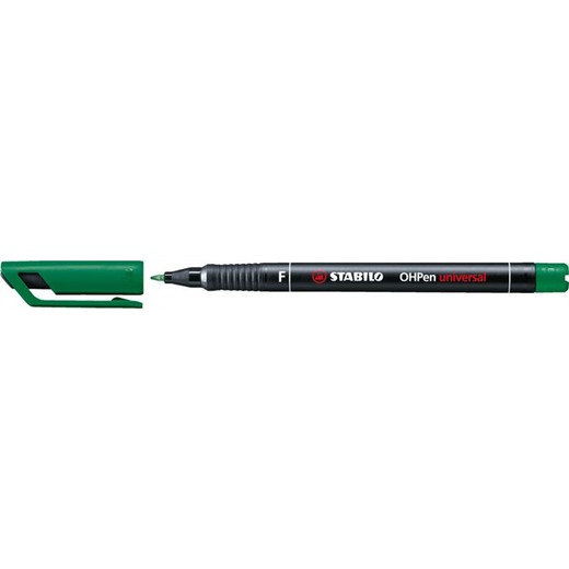 Permanentný popisovač, 0,7 mm, STABILO "OHPen F", zelený