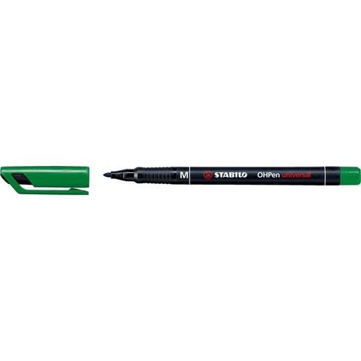 Permanentný popisovač, 1 mm, STABILO "OHPen M", zelený