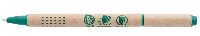 Guľôčkové pero "Green", materiál tela pera: papier, 40 ks