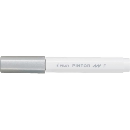 Dekoračný popisovač, 1 mm, PILOT "Pintor F", strieborná