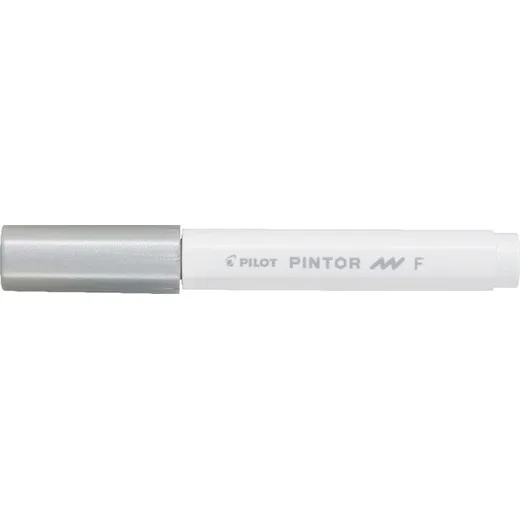 Dekoračný popisovač, 1 mm, PILOT "Pintor F", strieborná