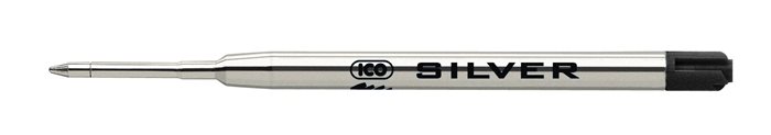 Náplň do guľôčkových pier, 0,8 mm, ICO  "Silver", čierna